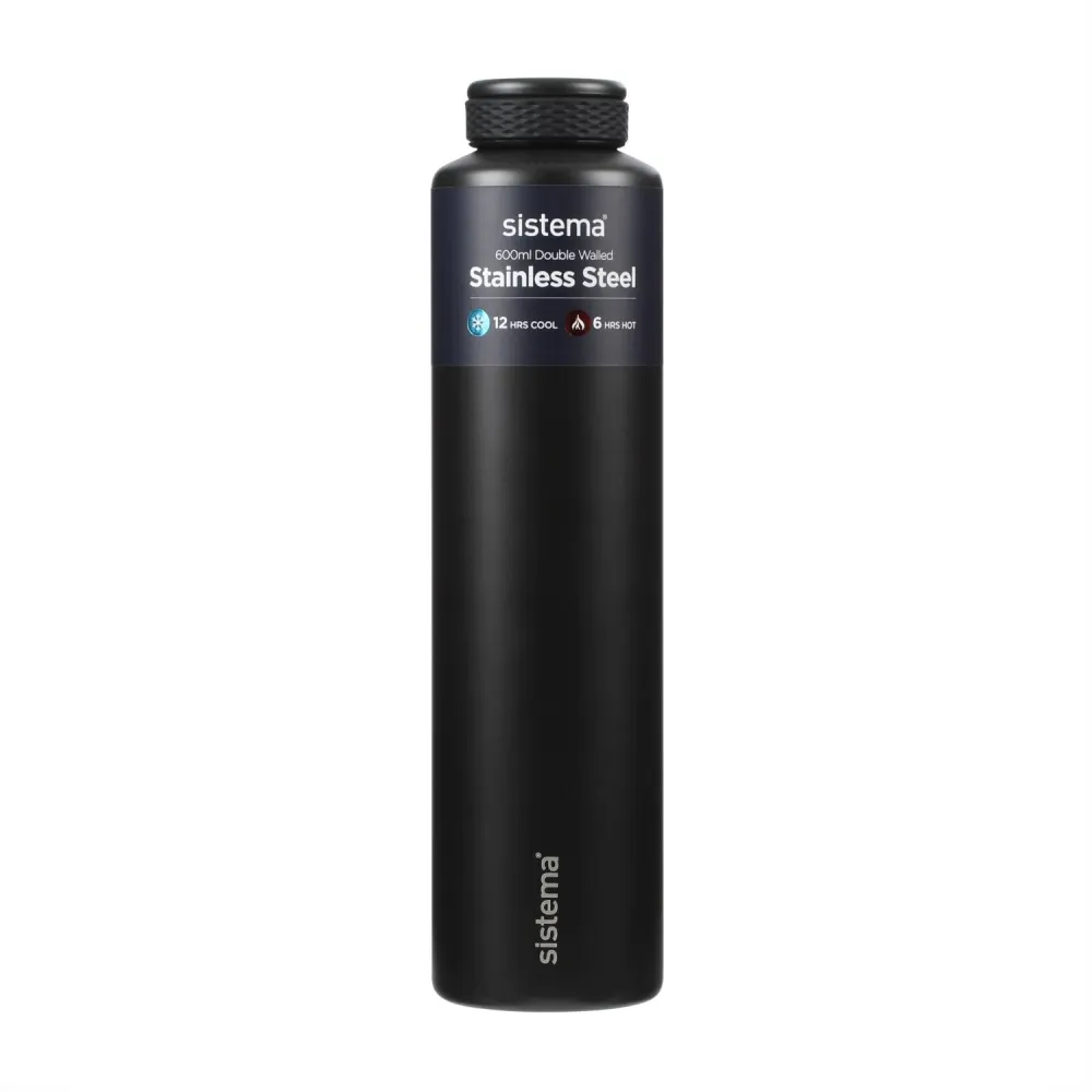 Sistema Black Rostfri Steel Dricksburk 600 Ml