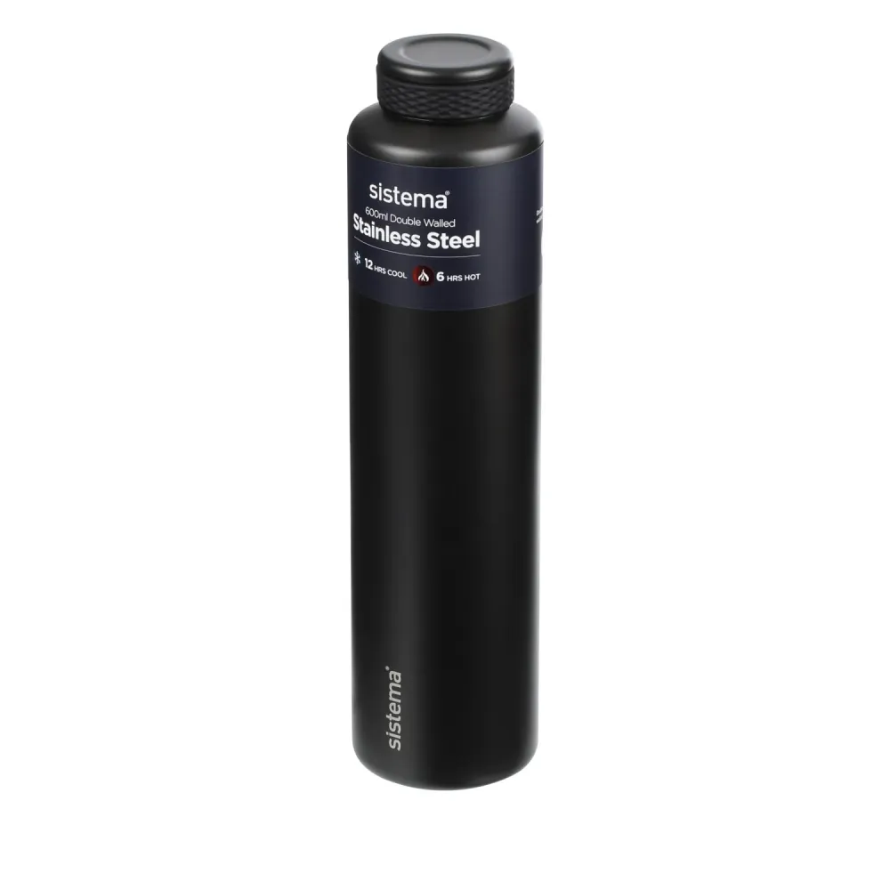 Sistema Black Rostfri Steel Dricksburk 600 Ml