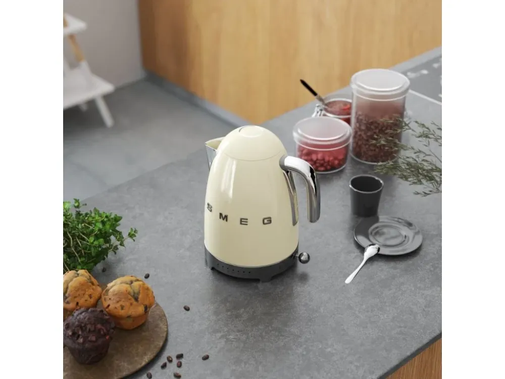 Smeg Vattenkokare med temperaturkontroll KLF04CREU 1,7 l, gräddvit