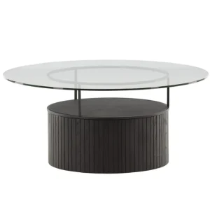 Soffbord Venture Home Bovall Runt Ebenholts / Klarglas Commuting