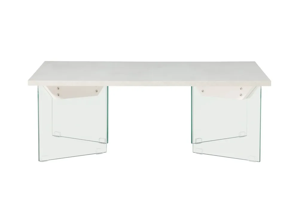 Soffbord Venture Home Ester 120x80x42 cm Glas/Betong-look
