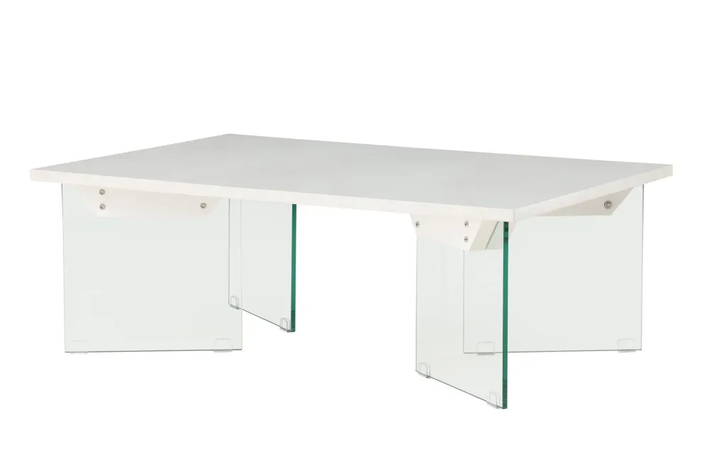 Soffbord Venture Home Ester 120x80x42 cm Glas/Betong-look