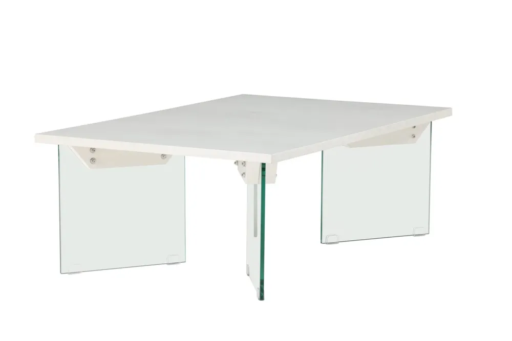 Soffbord Venture Home Ester 120x80x42 cm Glas/Betong-look