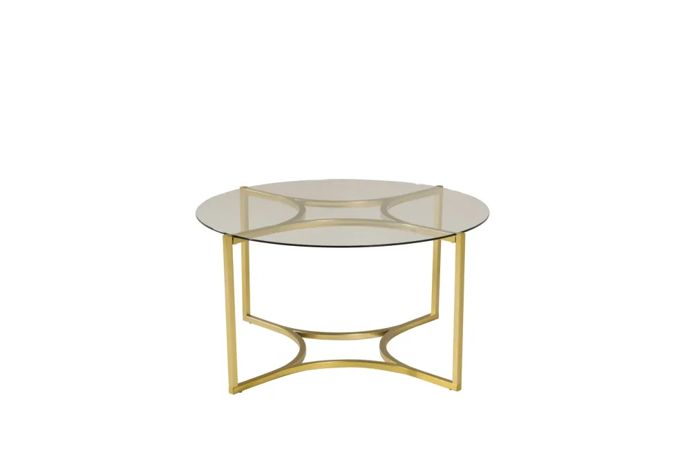 Soffbord Venture Home Kivik Runt 90 cm Glas / Borstad Antique finish