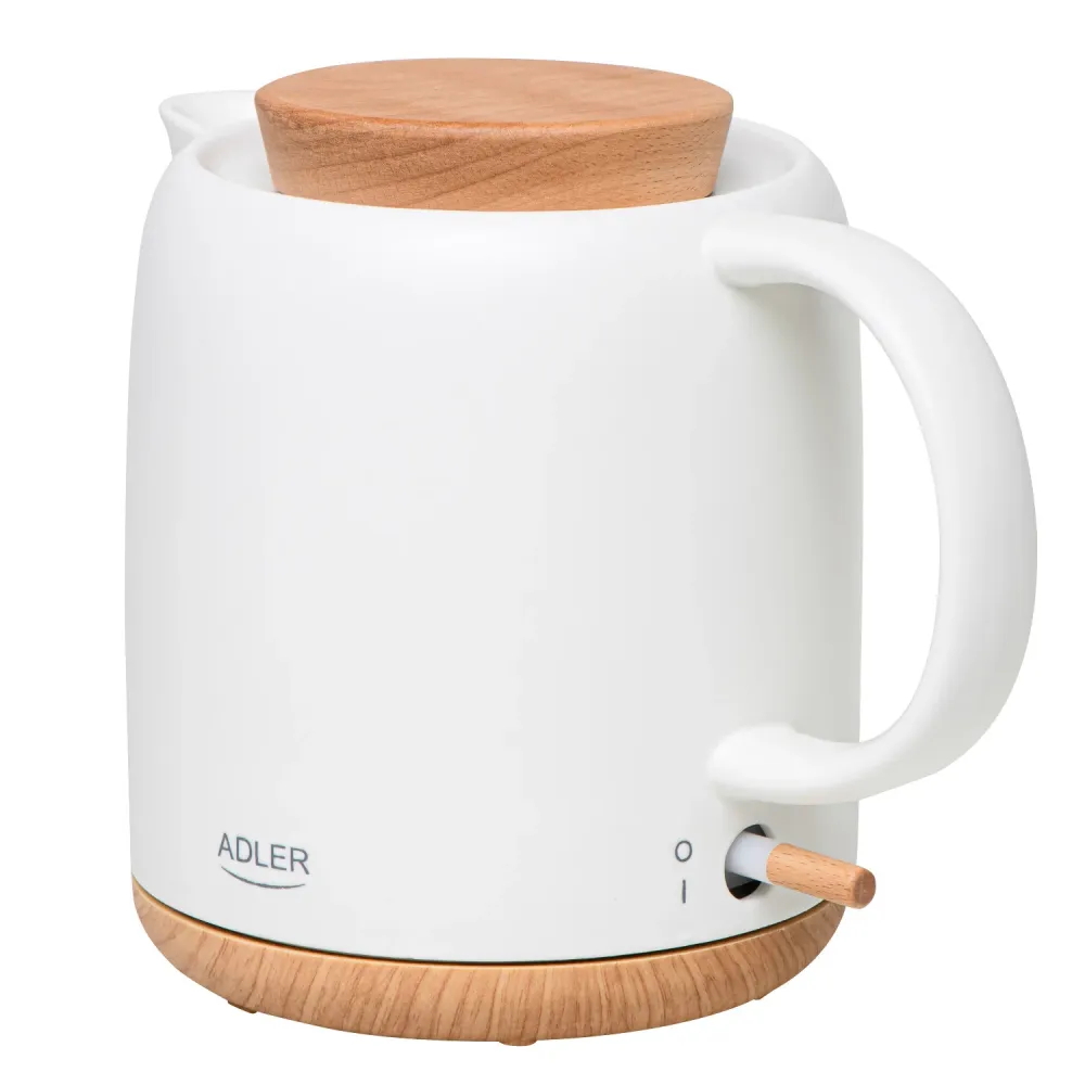 Vattenkokare i keramik 1,0L, 1200W, ecru, Adler AD 1304