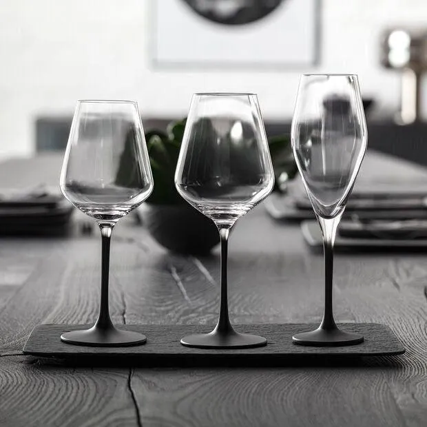 Villeroy & Boch Manufacture Rock Rödvinsglas 47 cl 4 Pack Onyx