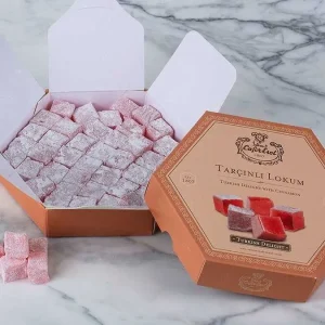 Cafer Erol Cinnamon Turkish Delight Hexagon Box - 12.35oz