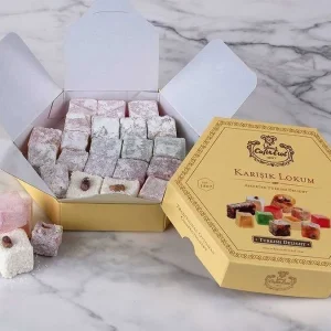 Cafer Erol Mixed Turkish Delight Hexagon Box - 12.35oz