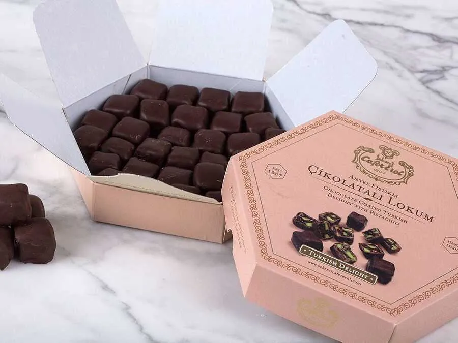 Cafer Erol Pistachio Delight Chocolate Hexagon Box - 10.58oz