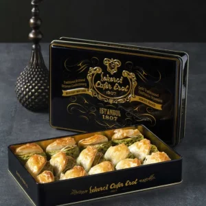 Cafer Erol Dilber Duudagi Baklava med pistasch, svart tennlåda - 38,80oz