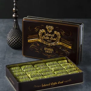 Cafer Erol Wrap Baklava med pistasch, Brown Tin Box - 44.09oz
