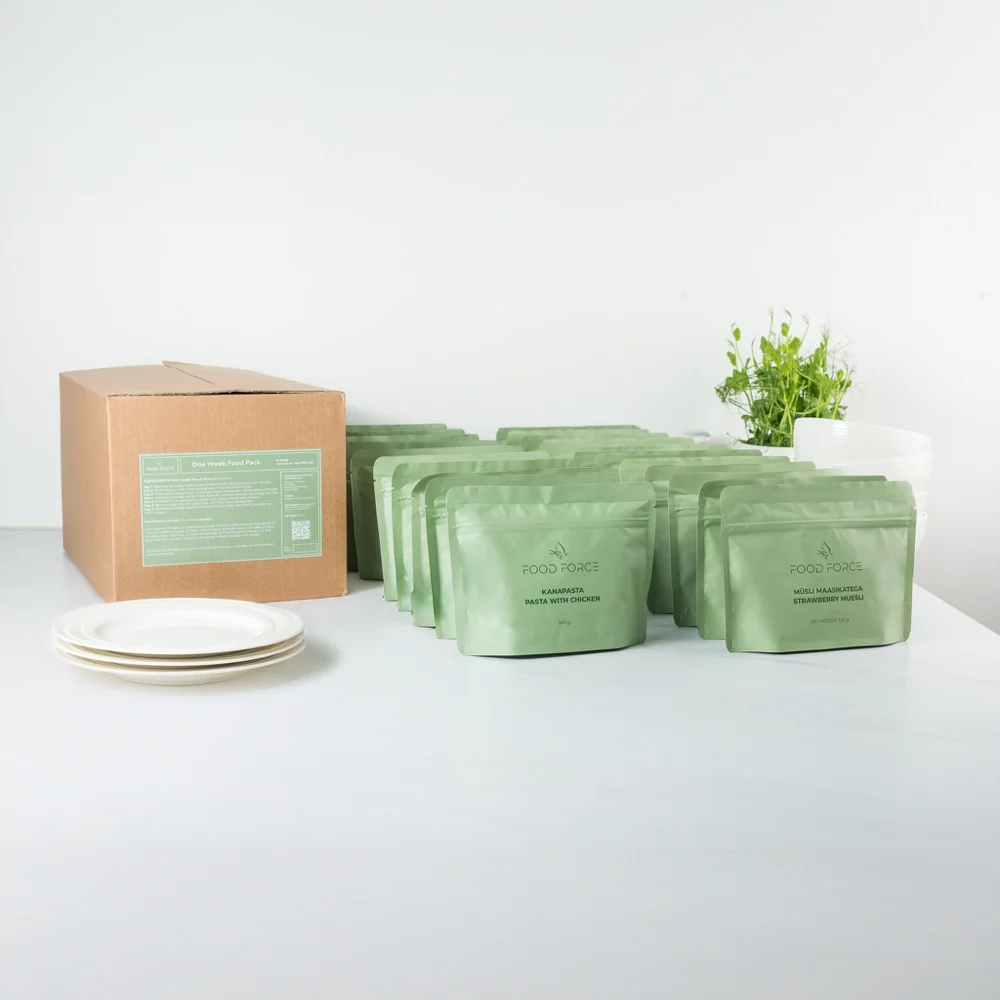 En veckas matpaket - 21 enskilda måltider - Food Force