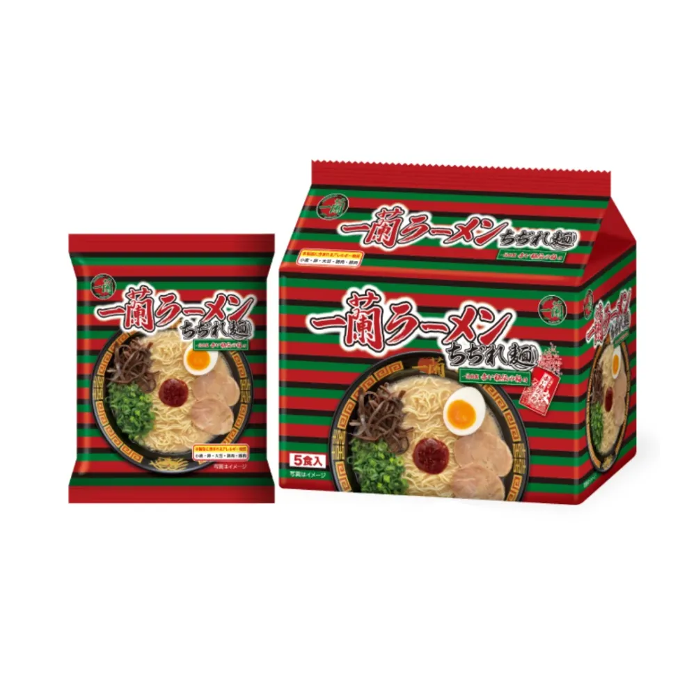 Ichiran Ramen Curly Noodles 5 Portioner Original Röd Sås