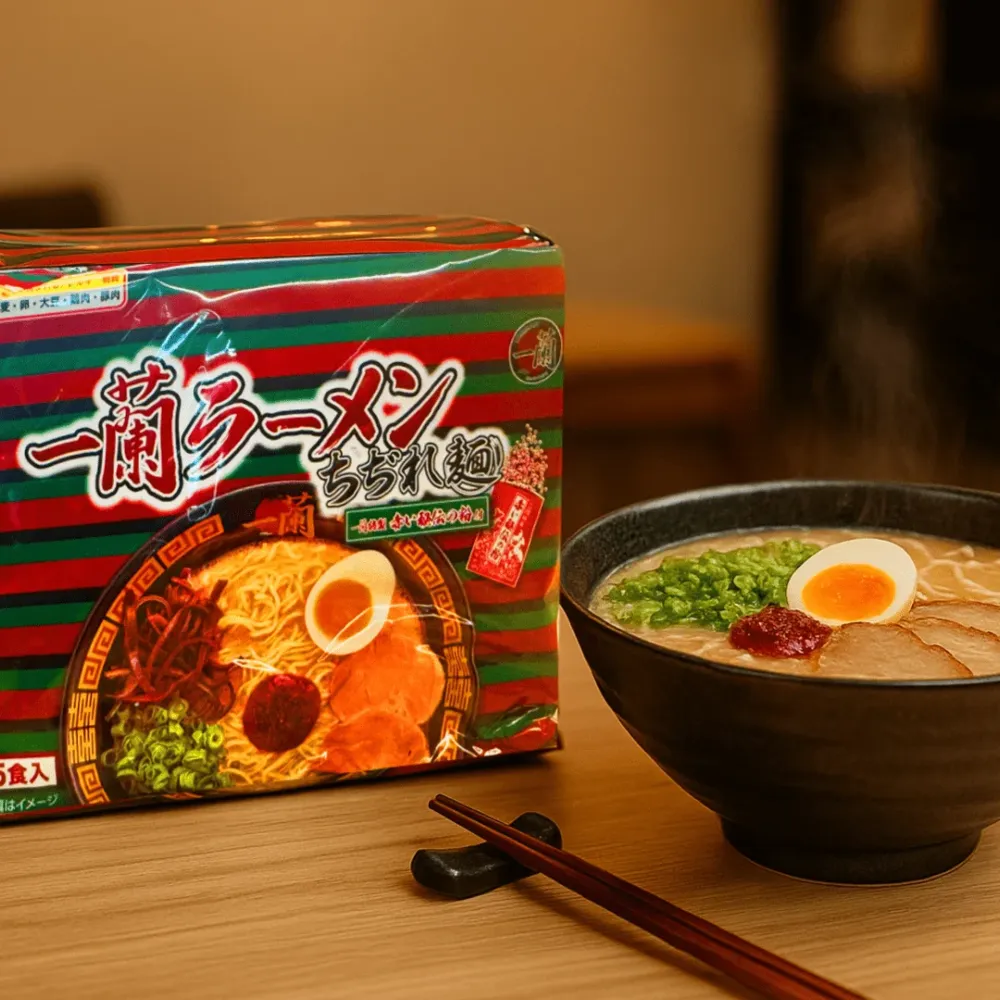 Ichiran Ramen Curly Noodles 5 Portioner Original Röd Sås