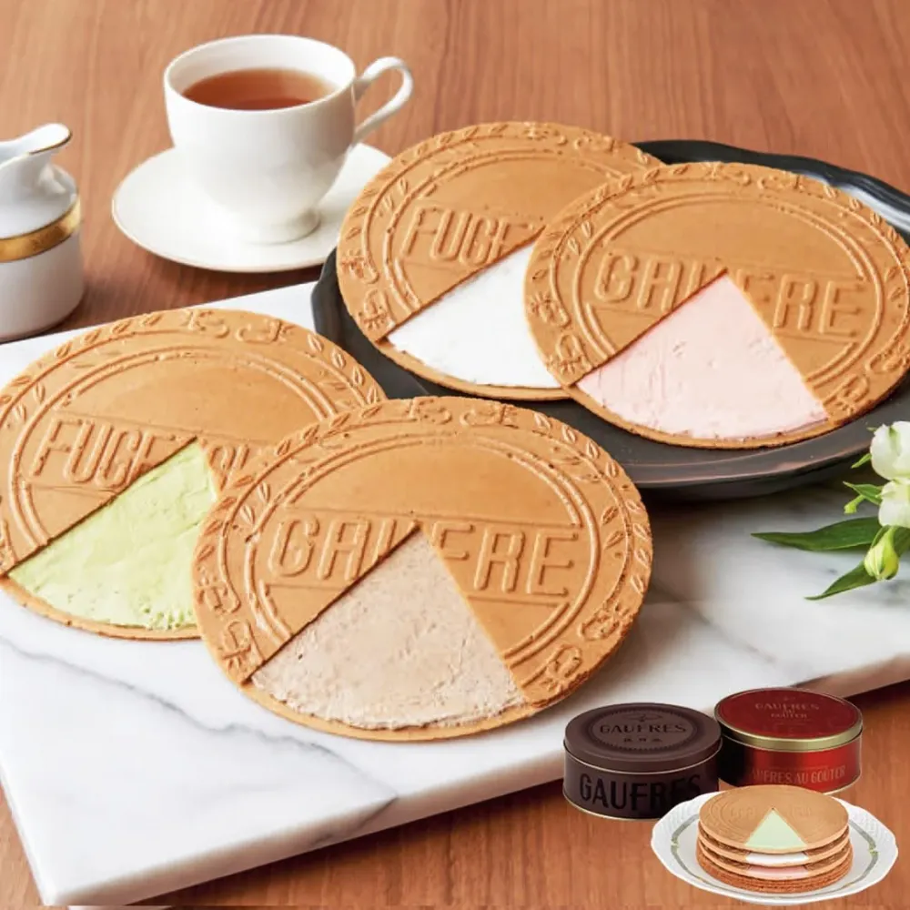 Kobe Fugetsudo Gaufres Gaufre Duo Goutte D20 Vanilj, Jordgubb, Choklad