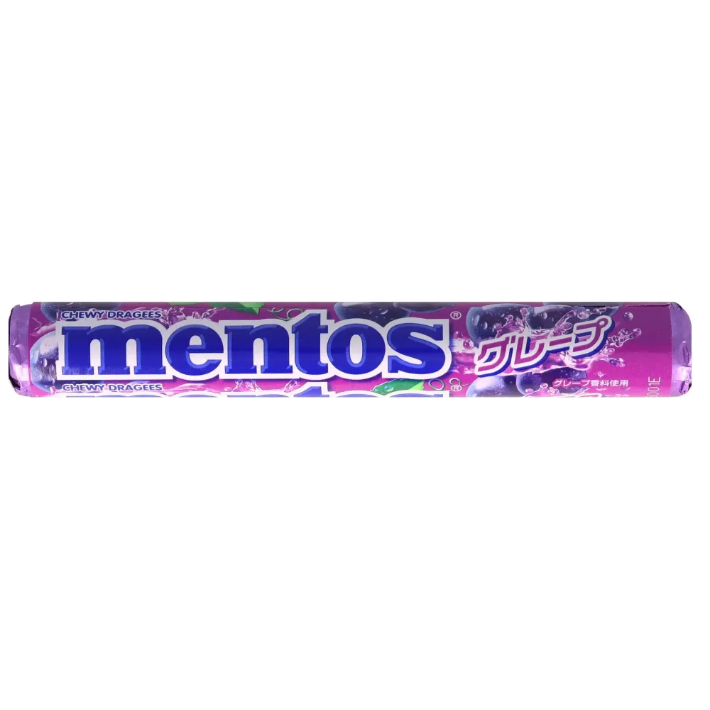 Kracie Mentos Grape Godis 37,5g Pack om 12 - Intensiv Grape Smak