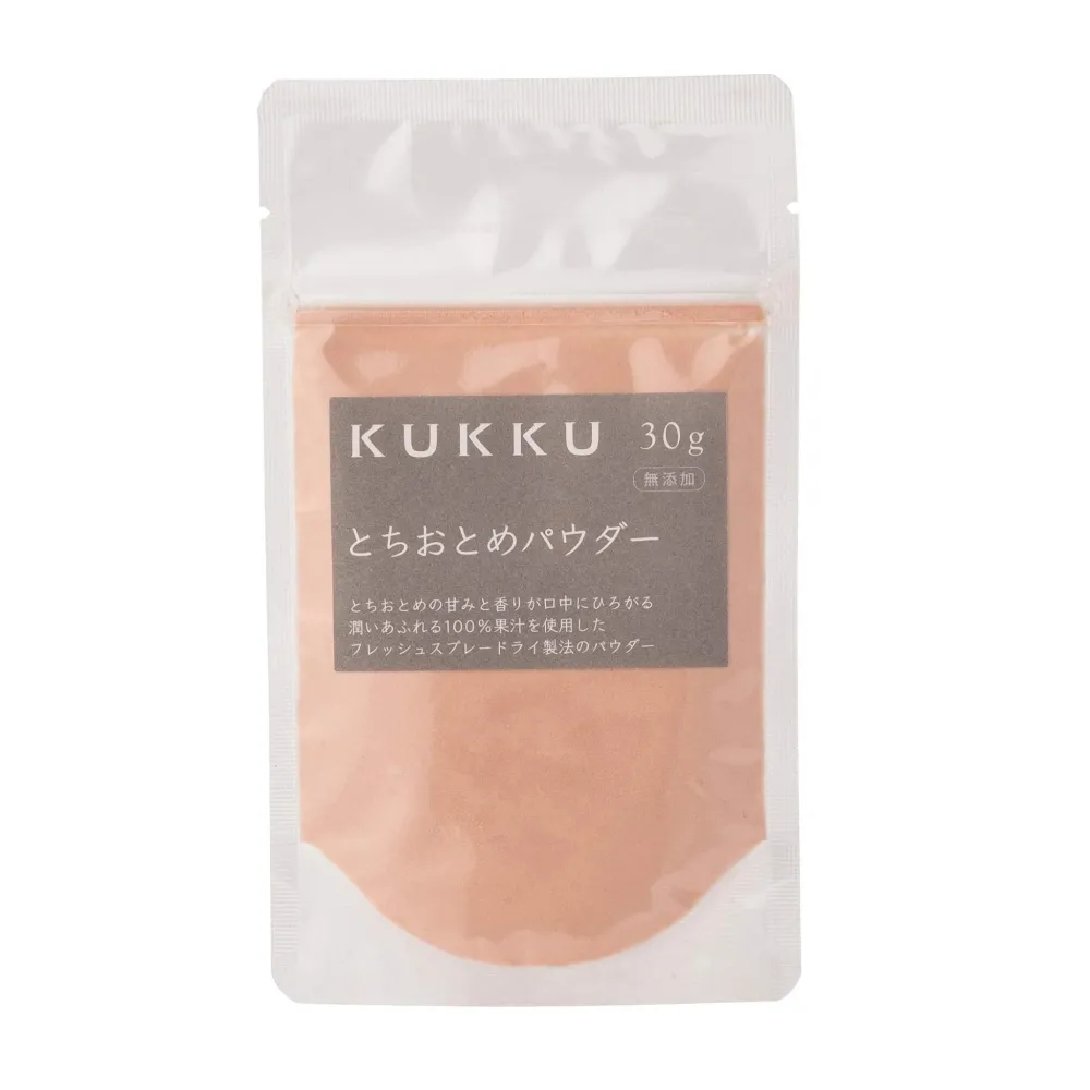 KUKKU Jordgubbspulver 30g Tillsatsfritt Fruktpulver Röd Färg