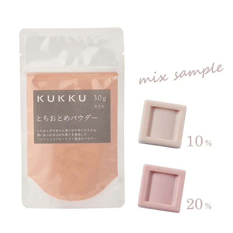KUKKU Jordgubbspulver 30g Tillsatsfritt Fruktpulver Röd Färg