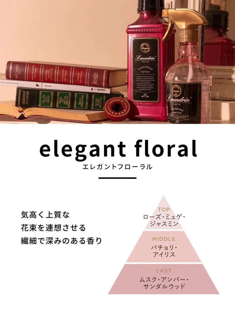 Landrin Tygmjukmedel Elegant Blomdoft 600ml Hypoallergenisk Japan