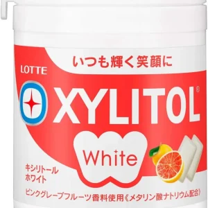 LOTTE XYLITOL Tuggummi White (Rosa Grapefrukt) Familjeflaska 143g