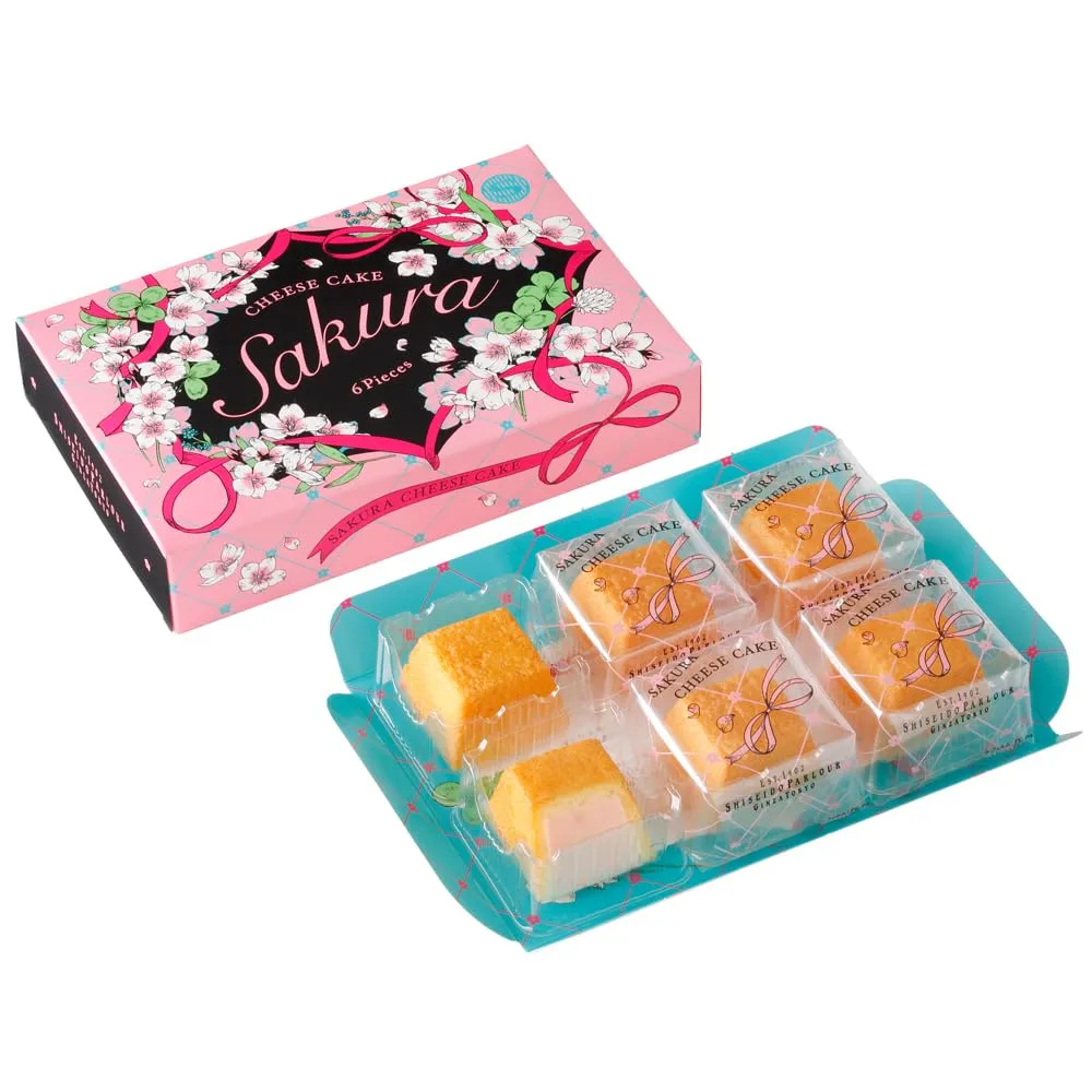 Shiseido Parlor Sakura Cheesecake 6 Stk - Hokkaido Vetemjöl, Kirschtomte