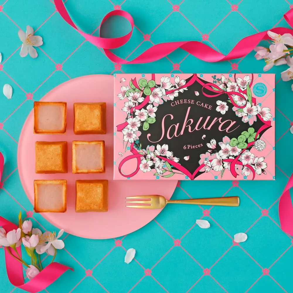 Shiseido Parlor Sakura Cheesecake 6 Stk - Hokkaido Vetemjöl, Kirschtomte