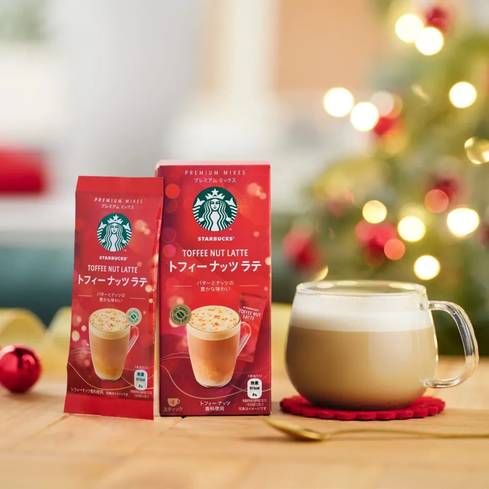 Starbucks Toffee Nut Latte Premium Mix 86g (4 Sachets) 100% Arabica