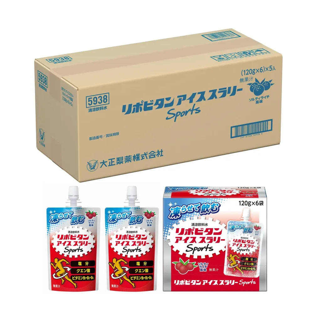 Taisho Lipovitan Is-slurry Sportssalt Lychee Smak Energidryck 120g 30 Pack