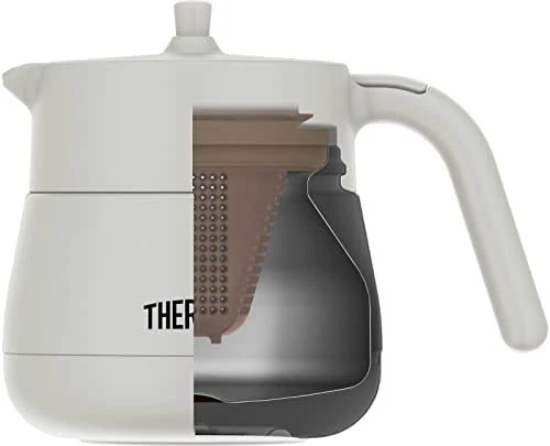 Thermos Vakuum Isolerad Teapot Med Sil 450ml Ljusgrå
