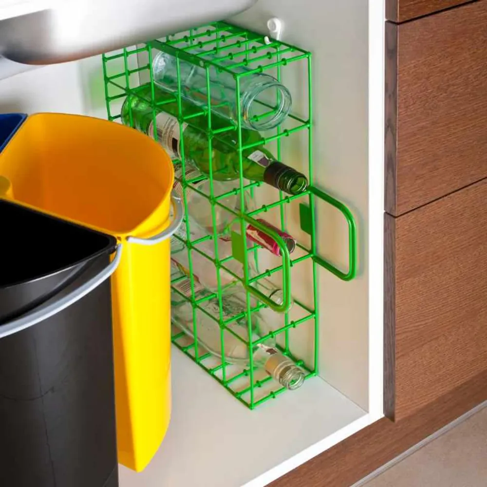 ECORACK Hållare För Glasflaskor Och Burkar B x D x H: 49,5 x 10 x 37,5 cm Grön