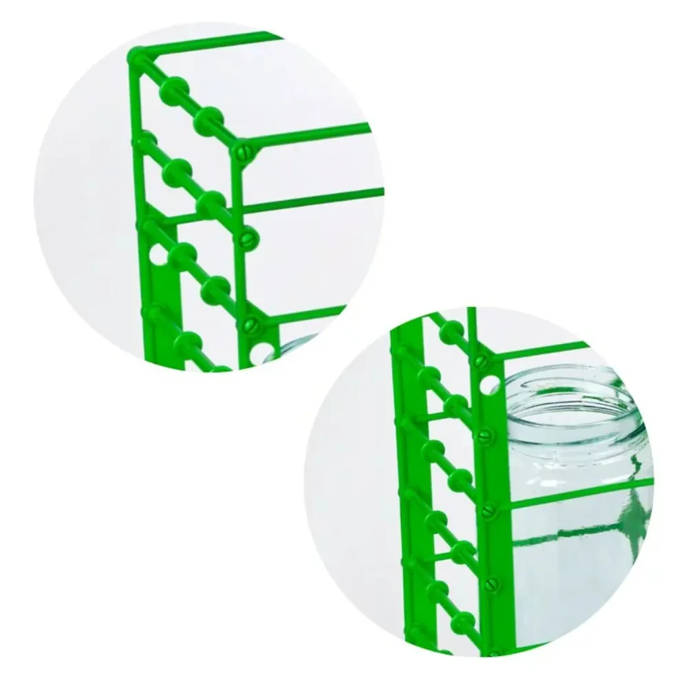 ECORACK Hållare För Glasflaskor Och Burkar B x D x H: 49,5 x 10 x 37,5 cm Grön
