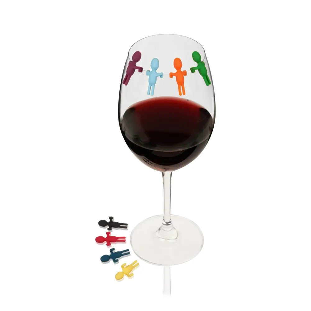 Vintillbehör FunNordic Silikonmarkörer för vinglas (8-pack) från Innovine™