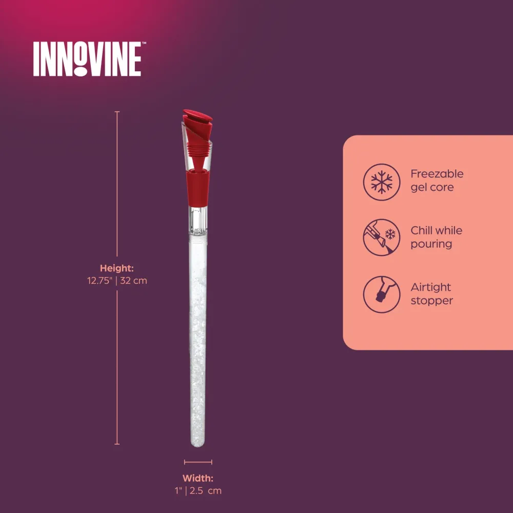 Vintillbehör FunNordic Vinkylstav i hallonröd från Innovine™