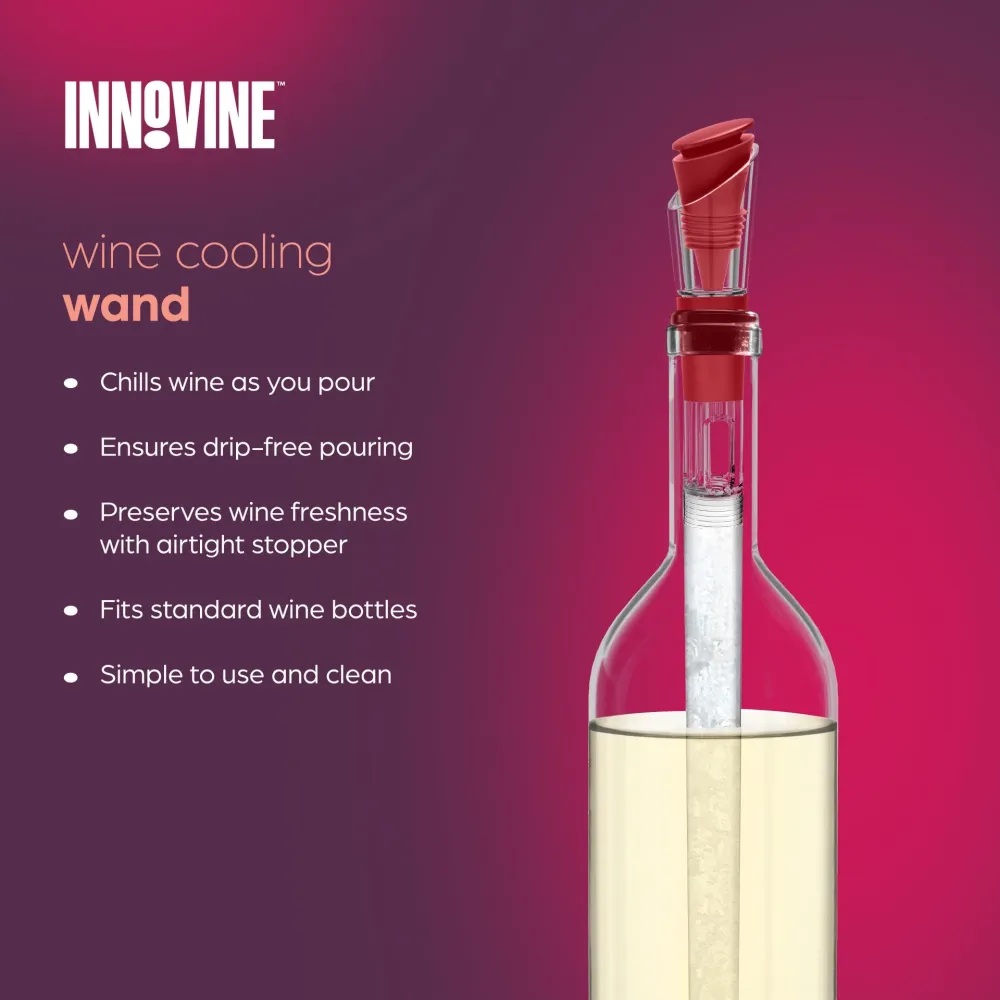 Vintillbehör FunNordic Vinkylstav i hallonröd från Innovine™