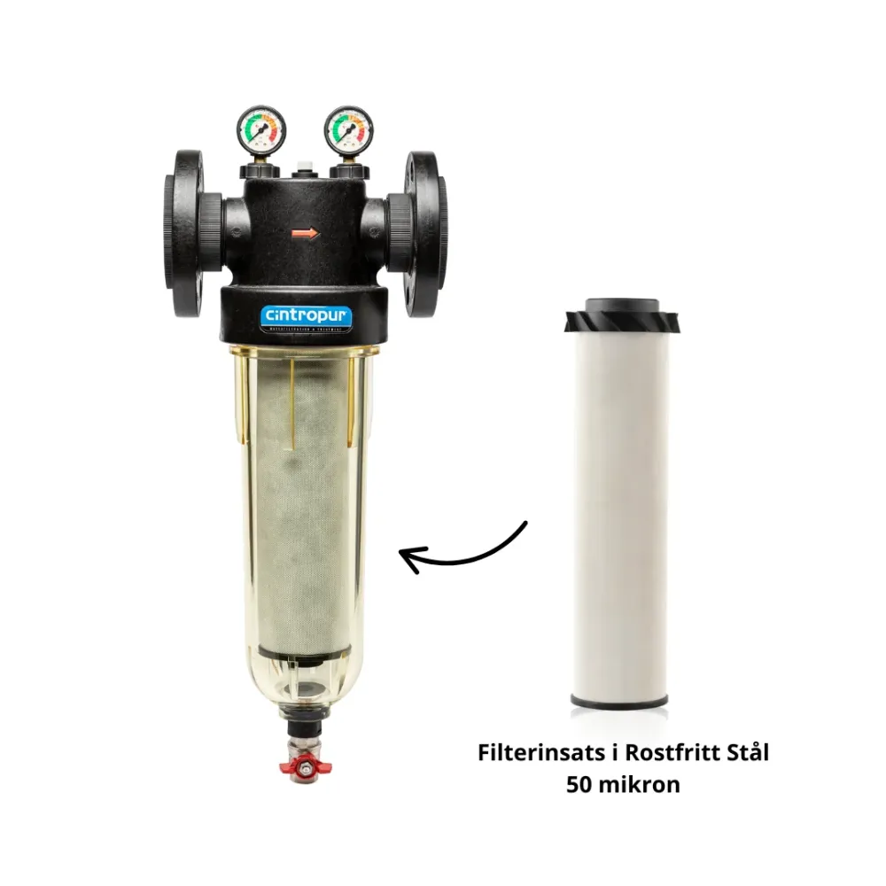 Vattenfilter NW650i – Tvättbart 50 mikron filter i rostfritt stål