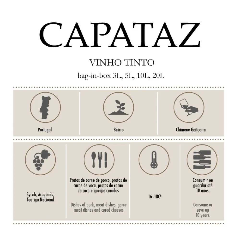 Capataz Vinho Tinto, Rött Vin - Bag--Box