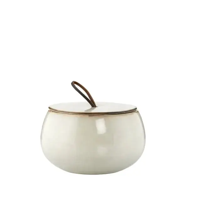 LENE BJERRE Amera Burk – Ø11,5x7,5 cm, White San | CleanNest
