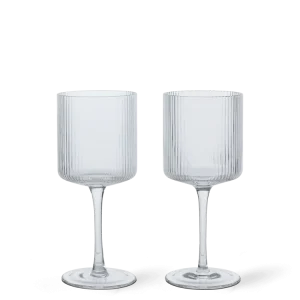 Ripple White Wine Glasses - Place 2 - Clear