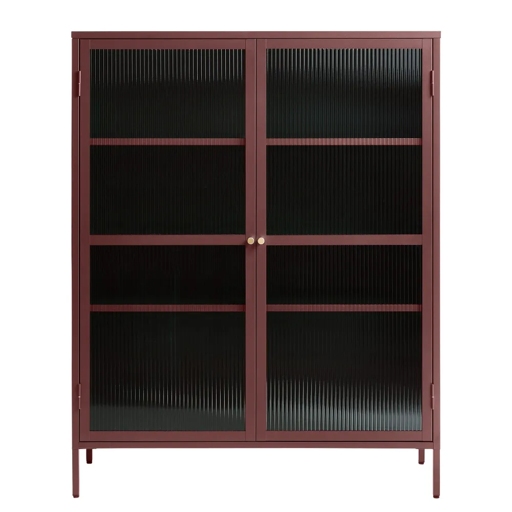 Riviera Vitrinskåp 140 cm Vinröd