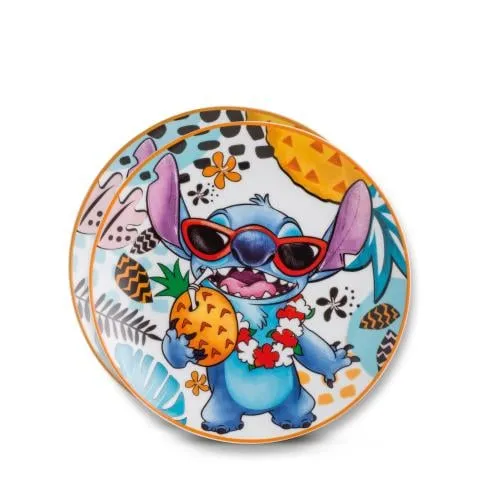STITCH - Ordna av 2 D19cm Tallrikar - Vit | Lead-Free Crystal |