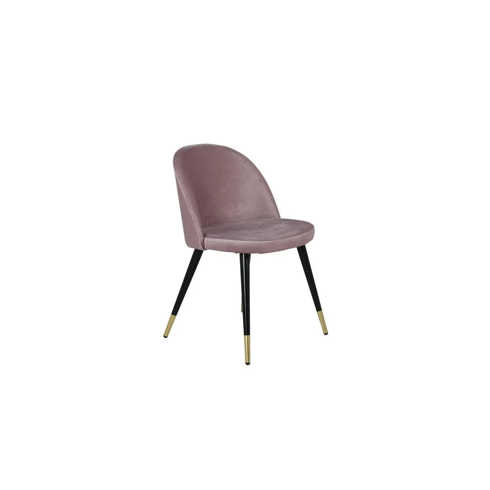 Venture Home Matstol Velvet Golden metal 2-pack Rosa