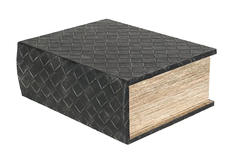 Vinställ Boklåda Vinbox Flätad Läder 30x23x11,5cm HH