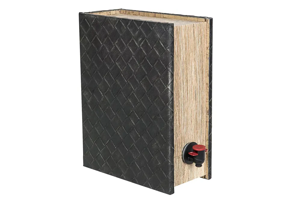Vinställ Boklåda Vinbox Flätad Läder 30x23x11,5cm HH