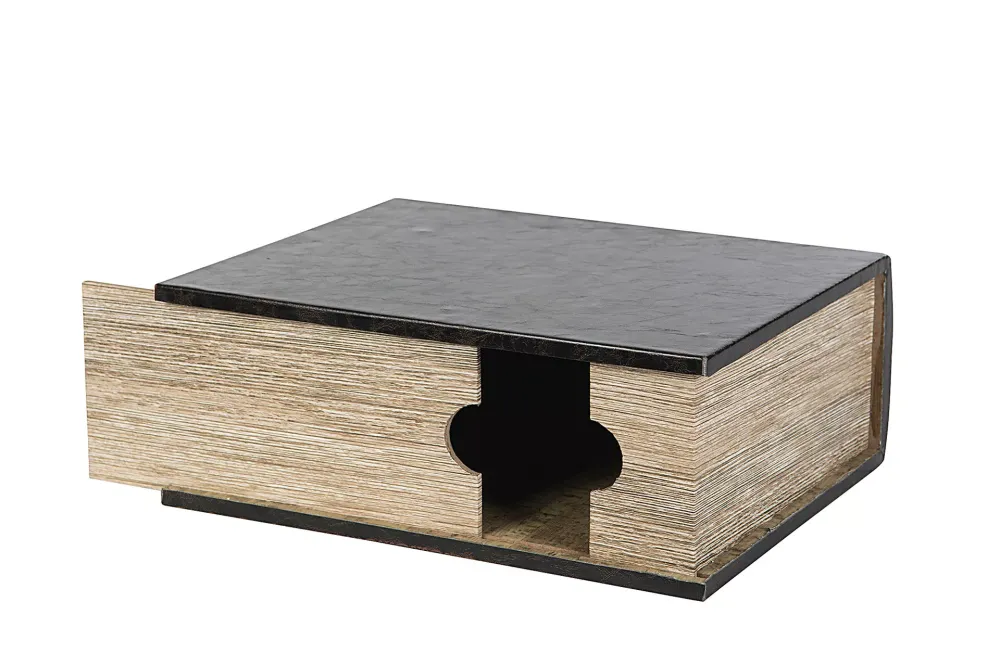 Vinställ Boklåda Vinbox Läder 30x23x11,5cm HH
