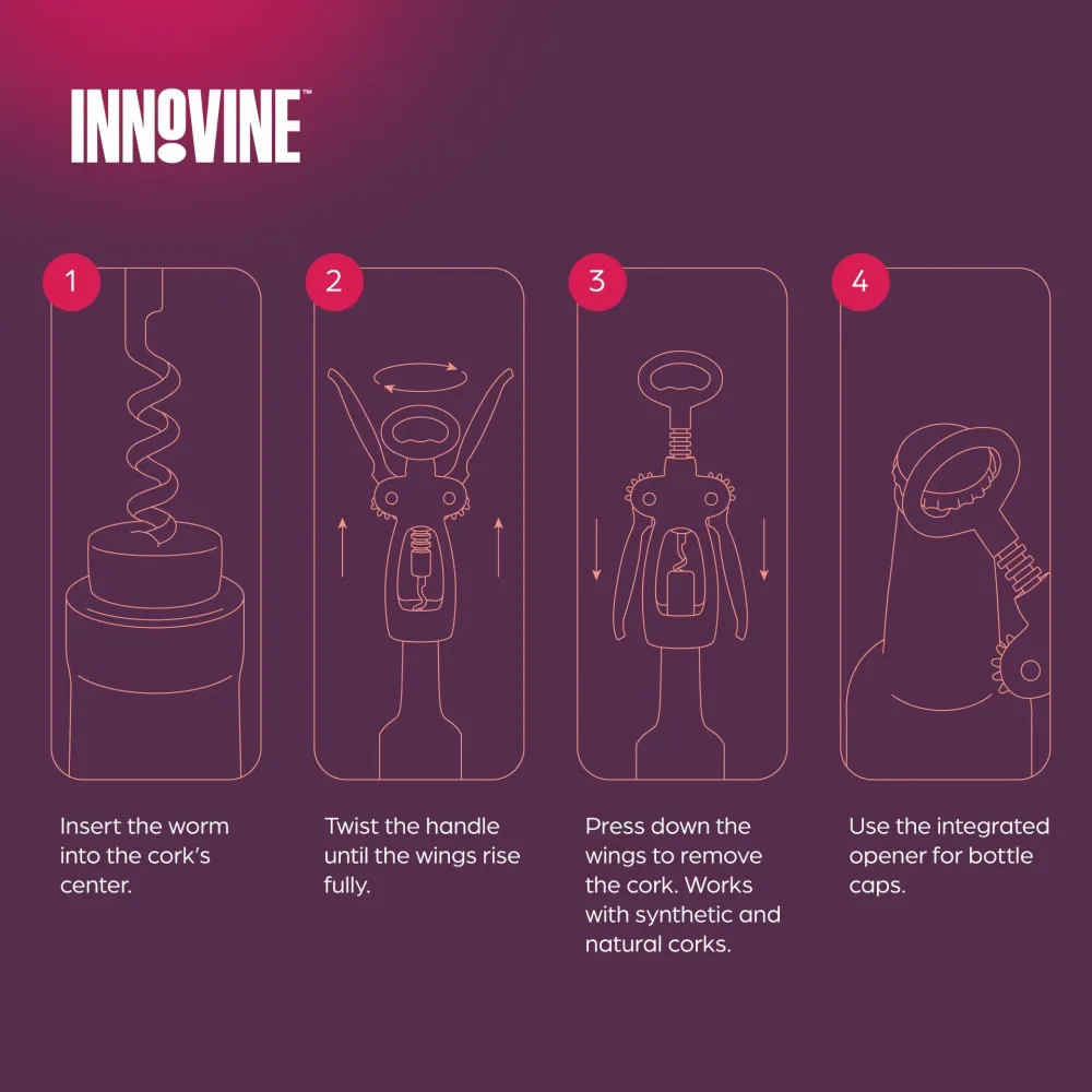 Vintillbehör FunNordic Klassisk vingkorkskruv från Innovine™ (endast Casa)