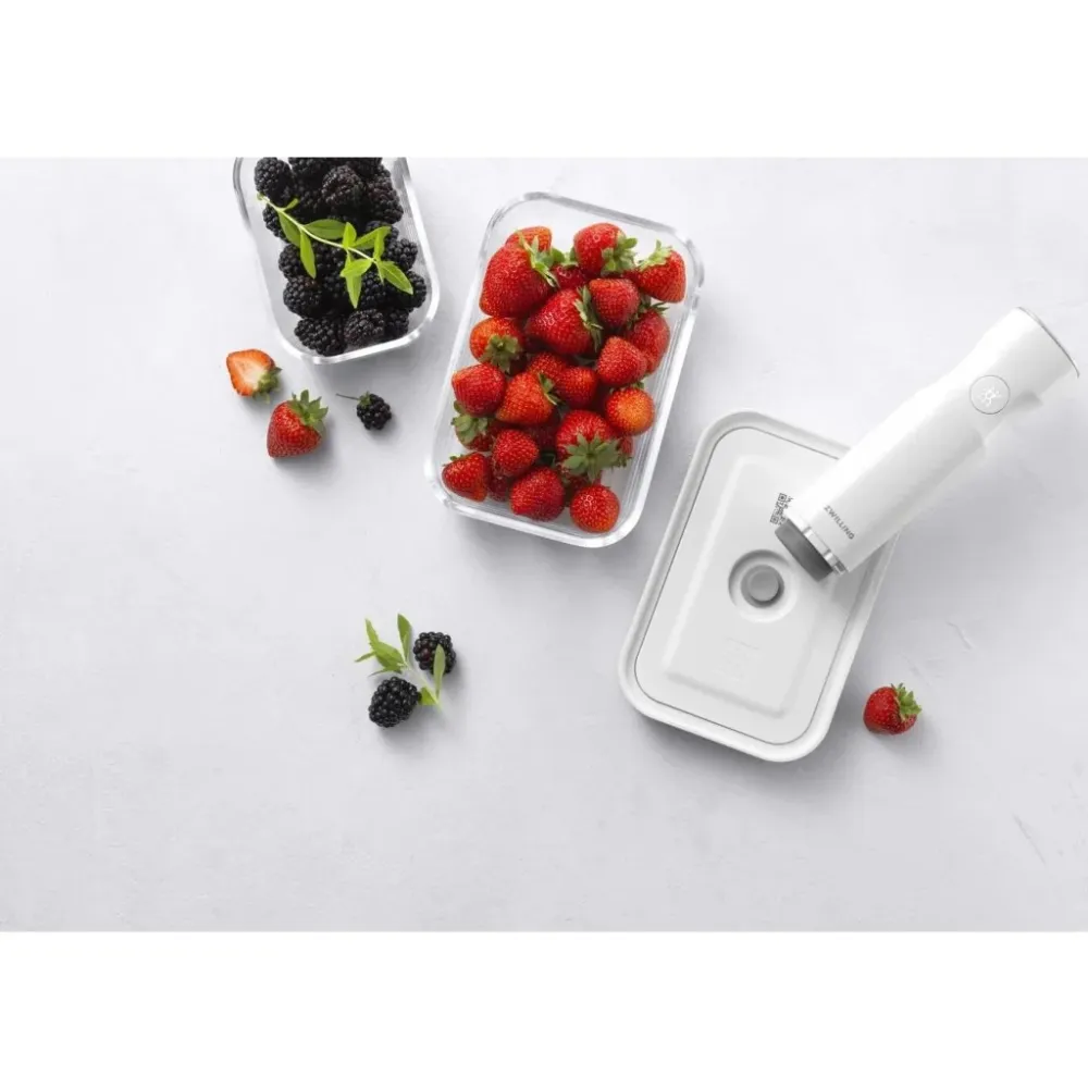 ZWILLING Matvakuumbehållare SKARP & SAVE S 350 ml, vit, glas, Zwilling