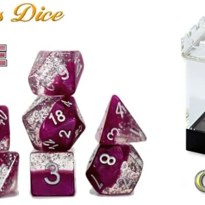 Halfsies Dice - Glitter Edition - Wine (7 Dice Adjust