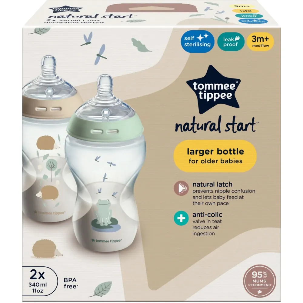 Tommee Tippee Ns 2X 340ml Btl Pond Al Ar